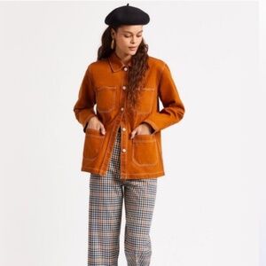 Cotton rust fall Brixton Philly Chore Coat Amber small
